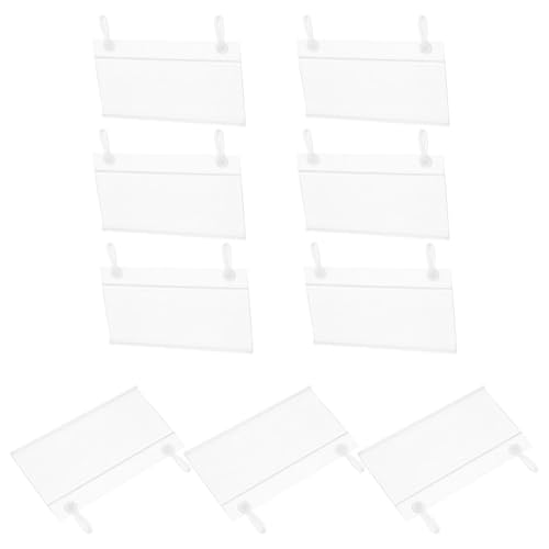 Luxshiny 30 Stück Preisschild Etikettenhalter für Körbe Regalklammern aus Draht Einzelhandelsdisplay Etikettbeschützer Regaletikettenhalter für Regale -Label -Halter PVC Transparent von Luxshiny