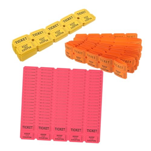 Luxshiny 300stücke Mehrfarbige Papier-los-Tickets Für Veranstaltungen Karneval Und Partys Robuste Eintrittskarten Für Spannende Verlosungen Für Große Feiern Und Aktivitäten von Luxshiny