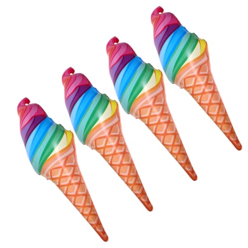 Luxshiny 4 Stück Aufblasbare Eiscreme Ballons PVC Deko für Eiscreme und Dessertpartys Wiederverwendbar Vielseitig Einsetzbar Foto Gelegenheiten Einfache Handhabung von Luxshiny