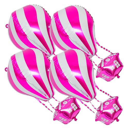 Luxshiny 4 Stück Heizballon Luftballons in Form eines Heißluftballons Reise-Party-Ballons Mini-Heißluftballon Heißluftballon für Party Partyballon Aluminiumfolie Rosy Luxshiny 4 Stück Heizballon Luftballons in Form eines Heißluftballons Reise-Party-Ballons Mini-Heißluftballon Heißluftballon für Party Partyballon Aluminiumfolie Rosy von Luxshiny