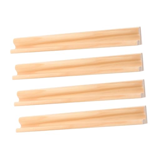 Luxshiny 4 Stück Holz Domino Halter DIY Domino Racks für Kreative Spiele Design für Alphabetspiele und Handwerksprojekte von Luxshiny