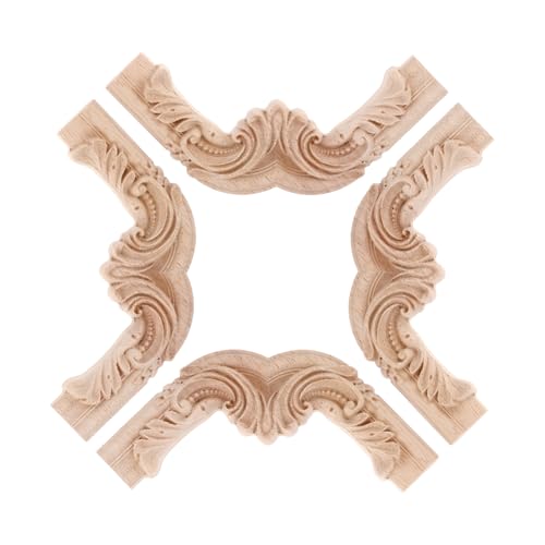 Luxshiny 4 Stück Holz Geschnitzte Applikationen Teiliges Dekorative Onlays für Möbel Einzigartiges Design für Türen Schränke und Kommoden Luxuriöser Französischer Stil Handwerkskunst Luxshiny 4 Stück Holz Geschnitzte Applikationen Teiliges Dekorative Onlays für Möbel Einzigartiges Design für Türen Schränke und Kommoden Luxuriöser Französischer Stil Handwerkskunst von Luxshiny