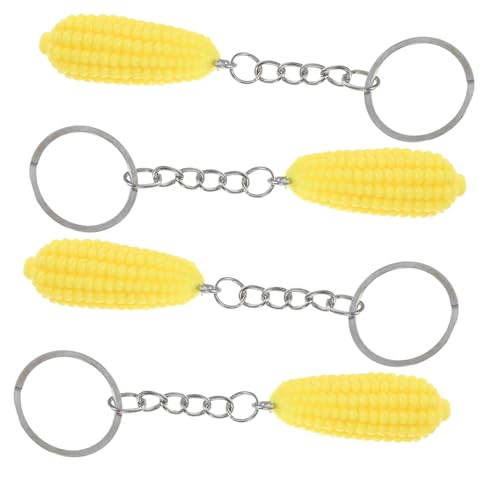 Luxshiny 4 Stück Simulation Mais Schlüsselanhänger Mini Lebensmittel Charm Für Rucksäcke Geldbörsen Taschen Gefälschte Nachahmung Gemüse Dekorationen Realistische Lebensmittel Requisite von Luxshiny