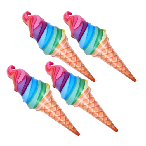 Luxshiny 4 Stück Teiliges Aufblasbares Eiscreme PVC Party Dekoration für Kindergeburtstage und Außeneinsatz Langlebig Einfach zu Reinigen Partygeschenk von Luxshiny