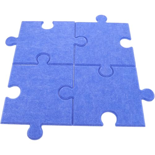 Luxshiny 4 Stück Teiliges Selbstklebendes Filz Pinnwand Puzzle Himmelblau für Kreative Wanddekoration für Büro Klassenzimmer und Wohnräume Wiederverwendbar und von Luxshiny