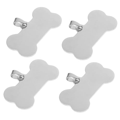 Luxshiny 4 Stück Tierschild aus Edelstahl Haustier Anhänger für die Schmuckherstellung Abzeichenanhänger etiketten aus edelstahl gravierte Hundemarken für Haustiere Rostfreier Stahl Silber Luxshiny 4 Stück Tierschild aus Edelstahl Haustier Anhänger für die Schmuckherstellung Abzeichenanhänger etiketten aus edelstahl gravierte Hundemarken für Haustiere Rostfreier Stahl Silber von Luxshiny