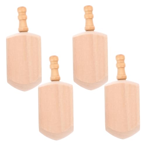 Luxshiny 4 Stück Unlackierte Holz Dreidels zum Selbstgestalten für Hanukkah Feierlichkeiten DIY Bastelbedarf für Partydekoration und Familienaktivitäten Luxshiny 4 Stück Unlackierte Holz Dreidels zum Selbstgestalten für Hanukkah Feierlichkeiten DIY Bastelbedarf für Partydekoration und Familienaktivitäten von Luxshiny