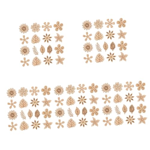Luxshiny 5 Sätze Graffiti-holzscheiben Formen Blume Pflanzen Basteln Ausschnitte Fälschung Leerzeichen Unvollendet Für Geäst Blätter Ornamente Hölzern Beige 100 Stück * 5 von Luxshiny