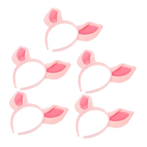 Luxshiny 5 Stück Teiliges Schweineohren Stirnband aus Plüsch Niedliches Tierkostüm Haarreif für Karneval Halloween Party und Reisefotos Vielseitiges Accessoire für Altersgruppen von Luxshiny