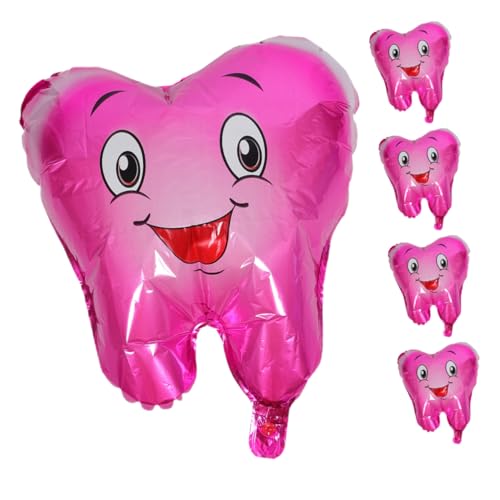 Luxshiny 5 Stück Teiliges Zahnballons für Babyparty Niedliche Zahngestalt Luftballons zur Dekoration von Babyfeiern Unkompliziert Aufzublasen für Fröhliche von Luxshiny