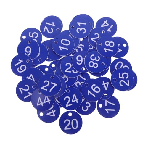 Luxshiny 50 Stück Kunststoff Identifikationselemente mit Löchern Wasserdichte Markierungen für Schlüsselorganisation und Gepäckkennzeichnung von Luxshiny