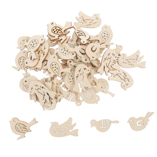 Luxshiny 50 Stück Unfertige Holzvogelanhänger Kreative Holzscheiben für Diy Bastelprojekte Dekoration für Weihnachten und Zuhause Blanko Holzvögel zum Bemalen und Gestalten Luxshiny 50 Stück Unfertige Holzvogelanhänger Kreative Holzscheiben für Diy Bastelprojekte Dekoration für Weihnachten und Zuhause Blanko Holzvögel zum Bemalen und Gestalten von Luxshiny