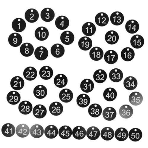 Luxshiny 50 Stück Wasserdichte Wiederverwendbare Id Tags mit Loch für Schule Fitnessstudio und Lagerverwaltung Leicht Identifizierbare Kunststoffmarkierungen von Luxshiny