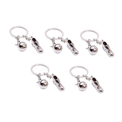 Luxshiny 5Stücke Fußball Schlüsselanhänger Dekorative Anhänger für Fußballfans Robustes Material Souvenirgeschenk Kreativ und Vielseitig Einsetzbar von Luxshiny