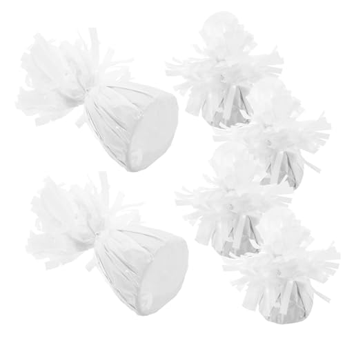 Luxshiny 6 Stück Ballonbeschwerer Pendants für Hochzeiten und Geburtstagsfeiern Weiße Helium Ballon Gewichte für Party Dekoration und Veranstaltungen von Luxshiny