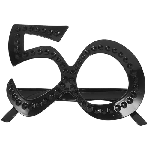 Luxshiny 6 Stück Brillen Zum 50 Geburtstag Lustige Geburtstagsbrillen Party Feier 50 Geburtstag Photo Booth Brille Geburtstagsbrillen Geburtstagsbrillen Glitzernde von Luxshiny