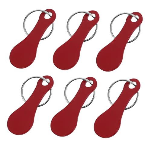 Luxshiny 6 Stück Edelstahl Schlüsselanhänger Einkaufswagen Token Schlüsselanhänger Einkaufswagen Token Schlüsselring Supermarkt Token Schlüsselanhänger Einkaufswagen Token von Luxshiny