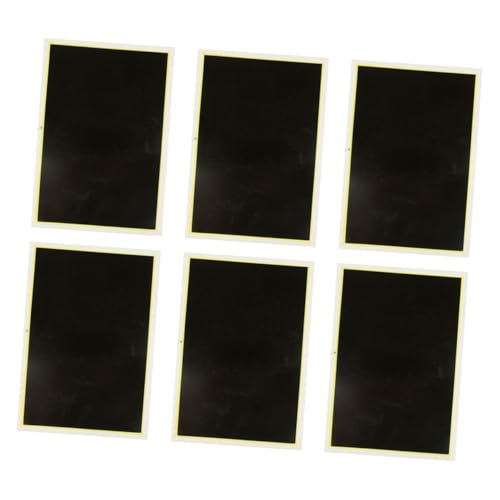 Luxshiny 6 Stück Farbpapier markieren Gravurrohlinge Glasschneidepapier Laserpapier Schwarz von Luxshiny