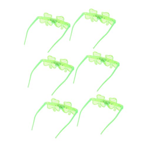 Luxshiny 6 Stück Kleebrille Neongläser Lustige Brille Leuchten in Der Dunklen Brille Geführte Partybrille Sonnenbrille Beleuchten St. Patrick's Day Kostümzubehör Plastik Grün Luxshiny 6 Stück Kleebrille Neongläser Lustige Brille Leuchten in Der Dunklen Brille Geführte Partybrille Sonnenbrille Beleuchten St. Patrick's Day Kostümzubehör Plastik Grün von Luxshiny