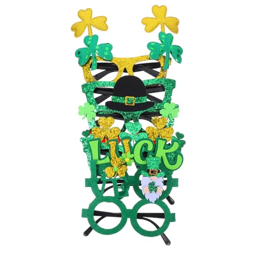 Luxshiny 6 Stück Kleebrille gläser zum St Patrick Tag st. Patrick's Day Gastgeschenke Fotokabine zum St. Patrick's Day st. Patrick's Day Foto Requisiten Brillenstütze Glitzertuch Luxshiny 6 Stück Kleebrille gläser zum St Patrick Tag st. Patrick's Day Gastgeschenke Fotokabine zum St. Patrick's Day st. Patrick's Day Foto Requisiten Brillenstütze Glitzertuch von Luxshiny