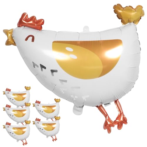 Luxshiny 6 Stück Küken-Ballon Hühnchen-Partyballons Luftballons für die Bauernhofparty folienballon dekoration Hähnchen-Party-Dekorationen Luftballons mit Nutztieren Aluminiumfolie Gelb Luxshiny 6 Stück Küken-Ballon Hühnchen-Partyballons Luftballons für die Bauernhofparty folienballon dekoration Hähnchen-Party-Dekorationen Luftballons mit Nutztieren Aluminiumfolie Gelb von Luxshiny