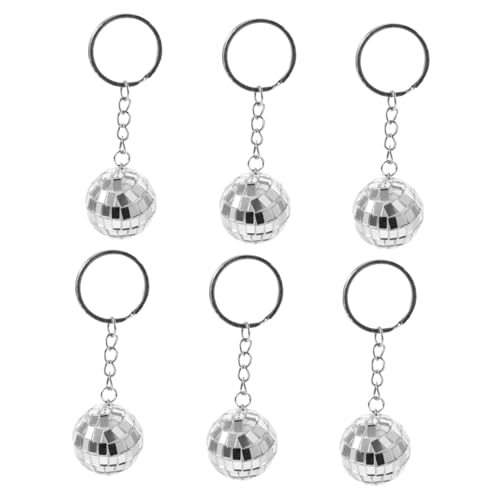 Luxshiny 6 Stück Teiliges Mini Spiegel Discokugel Schlüsselanhänger Retro Disco Pendant für Party Trendiges Accessoire für Taschen und Gepäck von Luxshiny