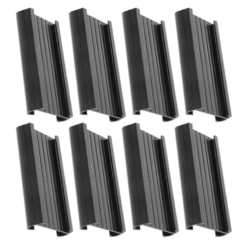 Luxshiny 8 Stück Plastiketikett ziehen um Etiketten Veranstalter Wiederverwendbarer Schilderhalter -Label -Halter Klarer Plastikzeichenhalter Schilder Regalhalter PVC Schwarz von Luxshiny