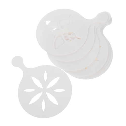Luxshiny 8 Stück Teiliges Kaffee Stencils aus Langlebigem Kunststoff Wiederverwendbare Latte Art Schablonen mit Blumen Schmetterlings und Blättermustern Geeignet für Cappuccino Kuchen und Luxshiny 8 Stück Teiliges Kaffee Stencils aus Langlebigem Kunststoff Wiederverwendbare Latte Art Schablonen mit Blumen Schmetterlings und Blättermustern Geeignet für Cappuccino Kuchen und von Luxshiny