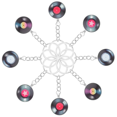 Luxshiny 8 Stück Vintage Musik Schlüsselanhänger Retro Schallplatten Design Musikpendant für Taschen Rucksäcke Gürtel und Geldbörsen Einzigartige Partydekoration und Luxshiny 8 Stück Vintage Musik Schlüsselanhänger Retro Schallplatten Design Musikpendant für Taschen Rucksäcke Gürtel und Geldbörsen Einzigartige Partydekoration und von Luxshiny