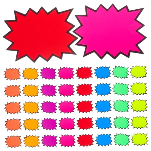 Luxshiny 80 Stück Preisschild Supermarktschild Leere Einzelhandelsverkaufsschilder Aufkleber Für Den Flohmarkt Burst-tags Für Den Einzelhandel Einzelhandelsverkaufsetiketten Papier von Luxshiny
