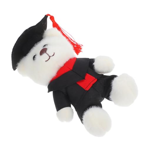 Luxshiny Abschlussbär Schlüsselanhänger Charms Anhänger Hosenträger Bär Schlüsselanhänger Gefüllter Bären-schlüsselanhänger Abschluss Bär Abschlussbärfiguren Filzstoff von Luxshiny