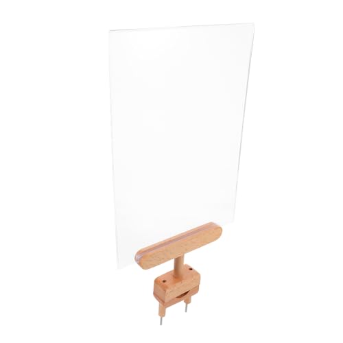 Luxshiny Buchenpreiszeichen Preisanzeigehalter Schild Etikettenhalter Preisschildhalter Kreidemarker für den Korb Preisanzeige Zeichen abnehmbare Mülleimerklammern hölzern Khaki von Luxshiny