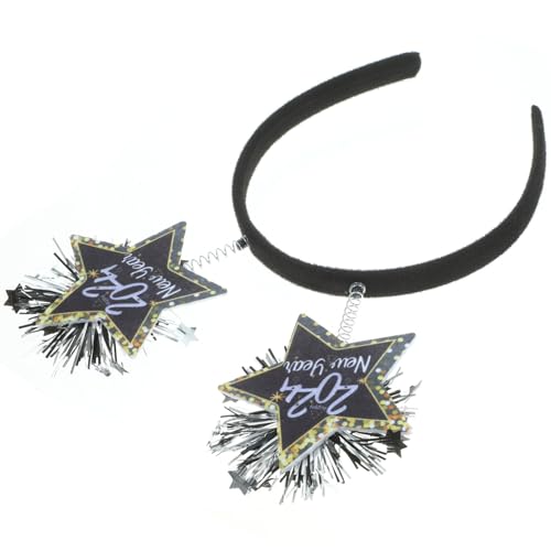 Luxshiny Haarband für das neue Jahr neujahr kopf boppers spaß the pleasure deko Stirnband Stirnbänder für das neue Jahr 2024 Party-Haarband Pop Make-up-Kostüm-Requisiten von Luxshiny