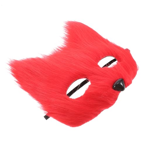 Luxshiny Furry Halbgesicht Fuchsmaske Realistische Tiermaske für und Kostümpartys Vielseitiges Accessoire für Cosplay und Festliche Anlässe von Luxshiny
