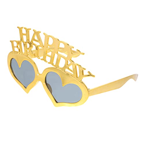 Luxshiny Geburtstagsbrille Herzform Kreative Partygastgeschenke aus Hochwertigem Pc Foto Requisiten für Kindergeburtstagsfeiern für Unvergessliche Erinnerungen von Luxshiny