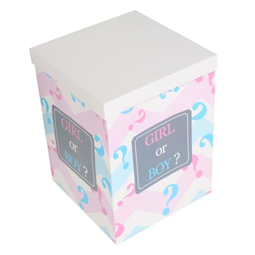 Luxshiny Geschlechtsoffenbarungsbox für Jungen oder Faltbare Ballonpapierbox für Shower mit Dekoration für Geschlecht Offenbaren und Geburtstagsfeiern Luxshiny Geschlechtsoffenbarungsbox für Jungen oder Faltbare Ballonpapierbox für Shower mit Dekoration für Geschlecht Offenbaren und Geburtstagsfeiern von Luxshiny