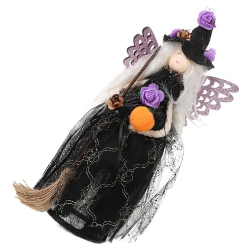 Luxshiny Hexenpuppe Tischdeko Handgefertigtes Halloween Ornament aus Seidenstoff für Gruselige Feiern und Einzigartige Dekorationen Violett Luxshiny Hexenpuppe Tischdeko Handgefertigtes Halloween Ornament aus Seidenstoff für Gruselige Feiern und Einzigartige Dekorationen Violett von Luxshiny