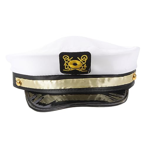 Luxshiny Kapitänsmütze für Damen und Herren Dekorative Matrosenmütze aus Hochwertigem Material für Karneval Cosplay und Luxshiny Kapitänsmütze für Damen und Herren Dekorative Matrosenmütze aus Hochwertigem Material für Karneval Cosplay und von Luxshiny