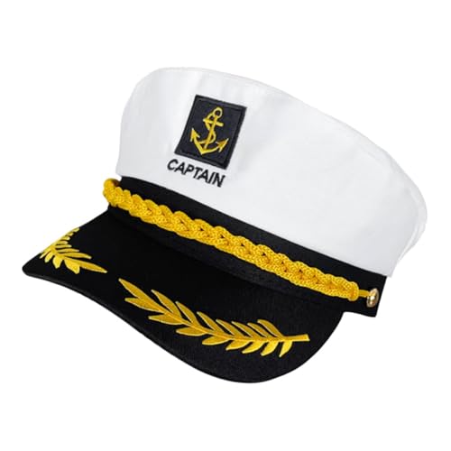 Luxshiny Kapitänsmütze für Verstellbare Matrosenhut Cosplay Accessoire für Partys aus Strapazierfähigem für Rollenspiele und Kostüme Kopfgröße Luxshiny Kapitänsmütze für Verstellbare Matrosenhut Cosplay Accessoire für Partys aus Strapazierfähigem für Rollenspiele und Kostüme Kopfgröße von Luxshiny