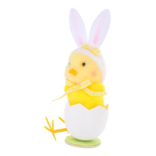 Luxshiny Küken Mit Hasenohren Flauschige Chenille Küken Flauschiges Chenille Häschen Plüschküken Plüschfigur Dekoration Hühnerparty Frühlingsornamente Osterbedarf Osterfeier von Luxshiny