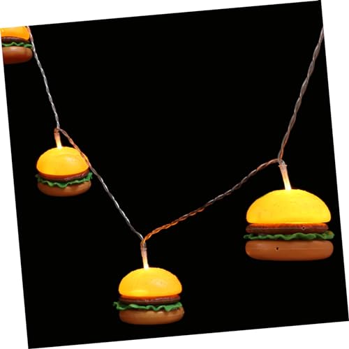 Luxshiny LED Lichterkette mit Warmweißen Hamburgerlampen für Kinderzimmer und Geburtstagsfeiern Batteriebetrieben Dekorative Innenbeleuchtung für Festliche Anlässe von Luxshiny