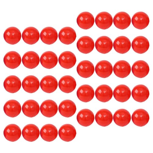 Luxshiny Mini-Lotterieball 100 Stück 3 cm Hohle Kunststoff-Bingobälle Gewinnspielbälle Pongbälle Tischtennisbälle Runder Automatenball für Unterhaltungsspiele Rot von Luxshiny