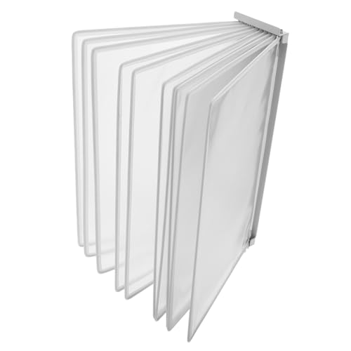 Luxshiny Ordner umdrehen Magazin-Organizer-Tasche Displayhalter zur Wandmontage Aufbewahrungssystem-Organizer Referenzdateiordner Wandmontierter Magazinhalter Eisen Weiß von Luxshiny