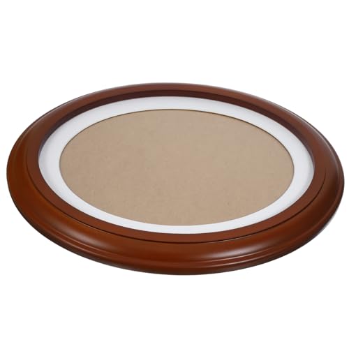 Luxshiny Ovaler Holz Bilderrahmen Wanddekor Eleganter Fotohalter für Wohnzimmer und Schlafzimmer Vintage Design für Kreative Wandgestaltung von Luxshiny