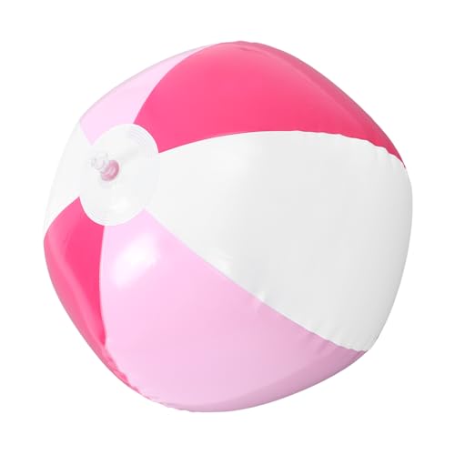 Luxshiny Rosa weißer Schwimmbadball aufblasbarer ball gartenspielzeug strandspielzeug strandparty wassersport kleiner Wasserball aufblasbarer Wasserball Outdoor- Sportspielzeug PVC von Luxshiny
