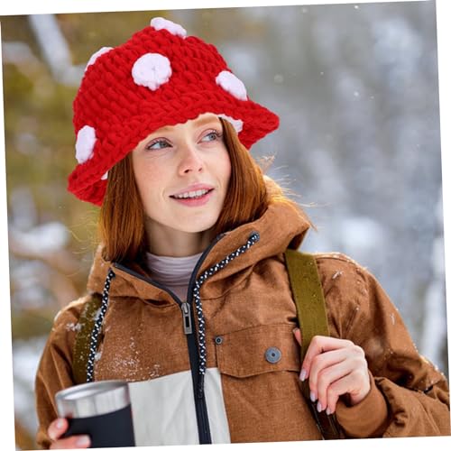 Luxshiny Rotes Pilz Strickmütze Partyhut Erwachsene Weiches Bequemes Material Niedliches Design Witzige Mütze für Fotoshooting und Kostüm Vielseitig für Veranstaltungen und Alltag Geeignet Luxshiny Rotes Pilz Strickmütze Partyhut Erwachsene Weiches Bequemes Material Niedliches Design Witzige Mütze für Fotoshooting und Kostüm Vielseitig für Veranstaltungen und Alltag Geeignet von Luxshiny