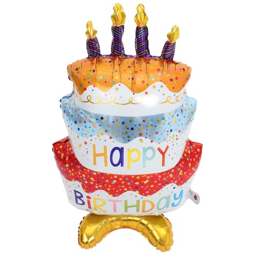 Luxshiny Stehender Kuchenballon mit Basis Aluminiumfolie für Geburtstagsfeiern Farbenfrohe Dekoration Langlebig Einzigartiges Design Lebensechter Luxshiny Stehender Kuchenballon mit Basis Aluminiumfolie für Geburtstagsfeiern Farbenfrohe Dekoration Langlebig Einzigartiges Design Lebensechter von Luxshiny