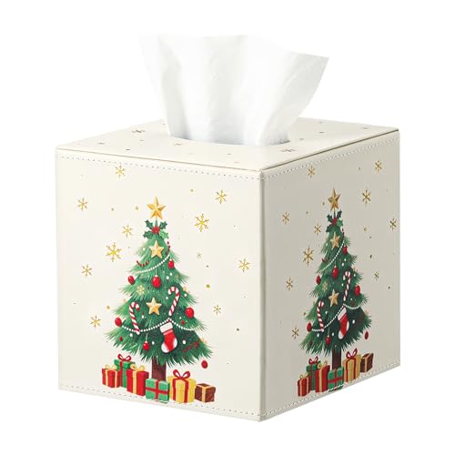 Luxspire Taschentuchbox-Abdeckung, 14 cm, quadratisch, mit Magnetverschluss, Taschentuchbox-Halter, Weihnachtsdekoration für Wohnzimmer, Schlafzimmer, Arbeitsplatte, Autos, Hotels, Weihnachtsbaum Luxspire Taschentuchbox-Abdeckung, 14 cm, quadratisch, mit Magnetverschluss, Taschentuchbox-Halter, Weihnachtsdekoration für Wohnzimmer, Schlafzimmer, Arbeitsplatte, Autos, Hotels, Weihnachtsbaum von Luxspire