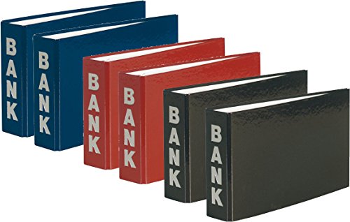 Luxtor 6 Bankordner 140x250mm Ordner für Kontoauszüge | je 2x blau, rot und schwarz von Luxtor