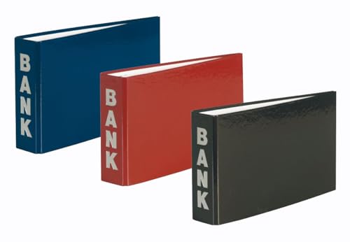 Luxtor 3 Bankordner 140x250mm Ordner für Kontoauszüge | je 1x blau, rot und schwarz von Luxtor